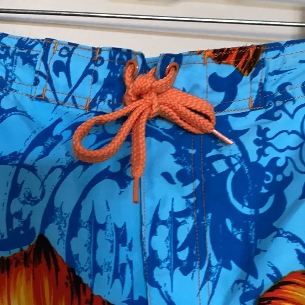 Men's OP Lined Floral Hawaiian Print Board Shorts M